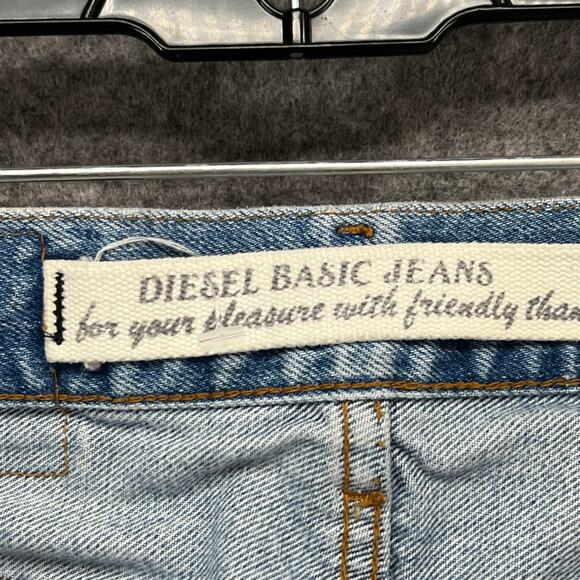 Diesel Y2K Keetar Jeans Mens 32 Blue Denim Button Fly Straight Italy Streetwear - Picture 11 of 16